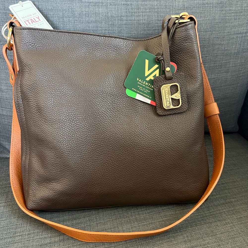 VALENTINA HOBO SHOULDER BAG CROSSBODY LEATHER